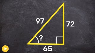 Find the measure of an angle using three side lengths of a triangles  math help [upl. by Mayram12]