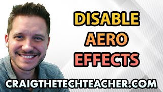 How To Disable Windows 7 Aero Effects and Themes 2022 [upl. by Wendeline]