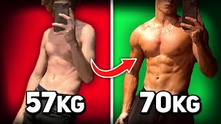 My 1 YEAR Skinny to Muscular Transformation 1718 [upl. by Acir494]