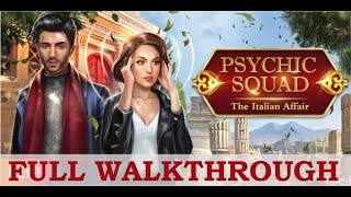 AE Mysteries Psychic Squad Italian Affair FULL Walkthrough HaikuGames [upl. by Jo]