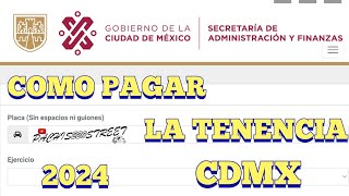 Como Pagar la Tenencia de tu moto o carro en linea 2024 CDMX  Pachis220street [upl. by Ashely]