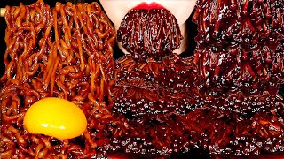 ASMR BLACK BEAN ENOKI MUSHROOMS TRUFFLE BLACK BEAN NOODLES 짜장팽이버섯 트러플짜파게티 먹방 EATING SOUNDS MUKBANG [upl. by Palila471]