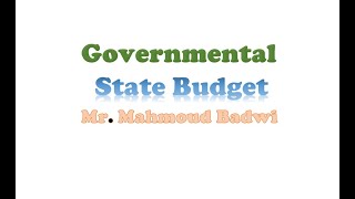 1 Governmental Accounting State budget [upl. by Yelnats]