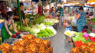 Amazing Morning Street Food Market Scene in Sai Gòn Vietnam 2023 Fish seafood fruit ENJOY [upl. by Caraviello123]