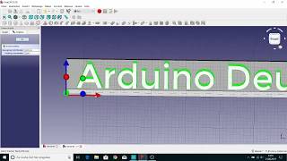 FreeCAD BuchstabenText einfügen  Namensschild Tutorial Deutsch [upl. by Virge]