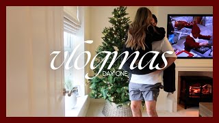 VLOGMAS DAY 1 Decorating for our first Christmas in our new home [upl. by Anica]