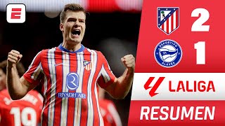 ATLÉTICO DE MADRID REMONTÓ y ganó 21 vs Alavés con GOLES de GRIEZMANN y SORLOTH  RESUMEN  La Liga [upl. by Meehyrb814]