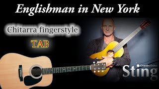 TUTORIAL CHITARRA Englishman in New York Sting TAB [upl. by Odeen]