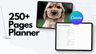 Easy Way to Create 250 Digital Planner with Canva for FREE [upl. by Erlond]