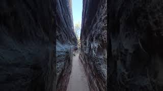 Narrow passage hiking to the Needles and Chesler Park in Canyonlands UT [upl. by Antonella]