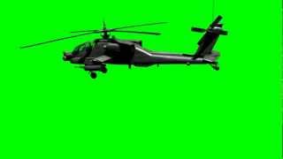 Free Helicopter Apache On Green Screen Extreme New HD [upl. by Marabel439]