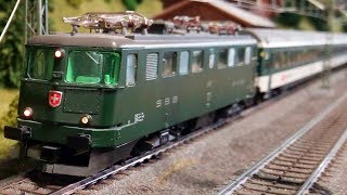 Cab ride on a super sized Marklin model railroad layout in HO gauge Part 2 [upl. by Euqinimod]