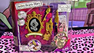 EVER AFTER HIGH SECRET HEARTS DIARY REVIEW VIDEO D [upl. by Anuaek]