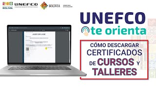 Cómo DESCARGAR CERTIFICADOS UNEFCO [upl. by Couhp]