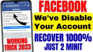 how to recover disabled facebook account 2023 without id  facebook disabled account recovery 2023 [upl. by Nairad]