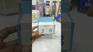 Useful Wooden Block Calendar with Desk Organizer 😲 shorts stationery backtoschool school [upl. by Rama144]