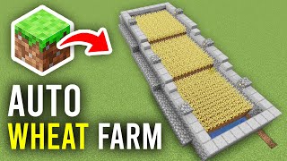 How To Make Automatic Wheat Farm In Minecraft  Full Guide [upl. by Battat581]