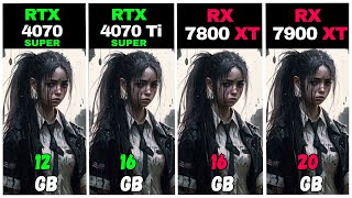 RTX 4070 SUPER VS RTX 4070 TI SUPER RX 7800 XT VS RX 7900 XT TEST in 20 Games [upl. by Ecenaj781]