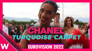 Chanel Spain  Eurovision 2022 Turquoise Carpet Opening Ceremony  Interview [upl. by Arita]