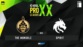 MONGOLZ vs SPIRIT  EPL S20  Group stage  BO3  MN cast [upl. by Acirret965]