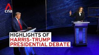 TrumpHarris presidential debate  Highlights [upl. by Ellegna]