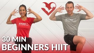 30 Min Beginners HIIT Workout for Fat Loss at Home with Weights  30 Minute Low Impact No Jumping [upl. by Idnyl]