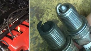 fixing P0300 multiple misfire JUST by regapping amp cleaning spark plugs [upl. by Barthold]