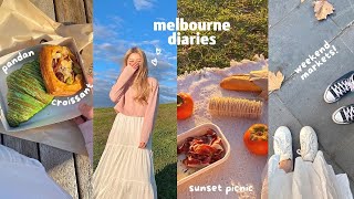 melbourne diaries ☀️ weekend markets hector’s deli sunset picnic 💐 dinner date [upl. by Binni]