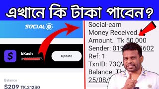 Dashboard social earn 2024  Social earn withdraw  Social earn real or fake [upl. by Ocsisnarf]