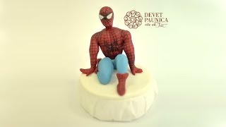 Spajdermen figurica od fondana 2 deo  How to make Spiderman fondant figure  Part 2 [upl. by Chard268]