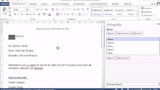 Word 2013 Aula 12 Criando um Memorando [upl. by Jerman]