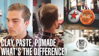 Johnny’s guide to Hair Clay Matt Paste and Pomade – what’s the difference [upl. by Bret]