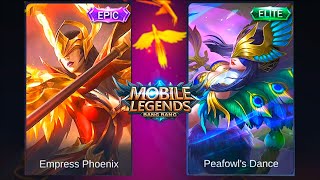 Pharsa  Empress Phoenix Skin VS Peafowls Dance Skin  Mobile Legends Bang Bang [upl. by Atnicaj417]