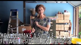 How To Make A Simple Flower amp Succulent Corsage [upl. by Ahsitram]