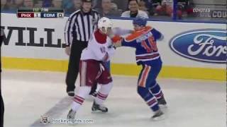 Paul Bissonnette vs Darcy Hordichuk Feb 25 2012 [upl. by Cal464]