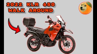 KLR 650 WALK AROUND  KLR 650 TRAVELER FEATURES  TOP CASE  2023 KLR 650 FIRST LOOK  KLR OVERVIEW [upl. by Jer]