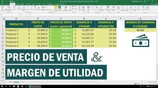 Obtener el precio de venta y comprobar el margen de ganancia de un producto [upl. by Suoivart]