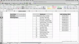 Microsoft Excel Tutorial NETWORKDAYS and NETWORKDAYSINTL Functions [upl. by Rayham]