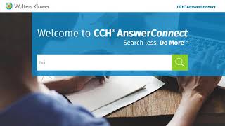 Start using CCH® AnswerConnect [upl. by Clemmy]