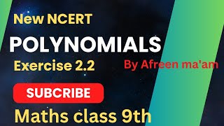 Polynomials  class 9 maths polynomials ex 22  new ncert [upl. by Mikkanen]