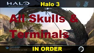 Halo 3  All Skulls amp Terminals In Order [upl. by Mufi]