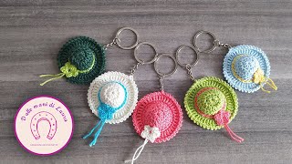 Come Realizzare un CAPPELLINO PORTACHIAVI alluncinetto👒 TUTORIAL [upl. by Enimajneb702]