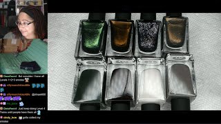 Holo Taco Dark Academia Collection  First Thoughts Water Marble TestingTutorial Streamed 9424 [upl. by Xineohp]