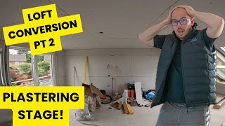 Dormer Loft Conversion Tour PT2  Plastering [upl. by Tarrance]