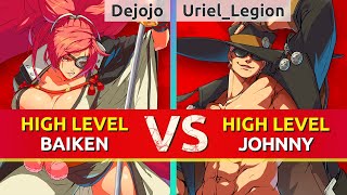 GGST ▰ Dejojo Baiken vs UrielLegion Johnny High Level Gameplay [upl. by Adnilasor]