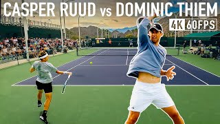 Casper Ruud vs Dominic Thiem  Intence practice Part 1 [upl. by Pederson]