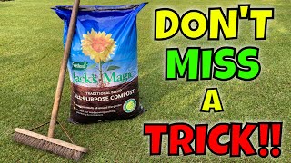 Top dressing with Jacks MAGIC compost SPRING over seeding [upl. by Rooke]