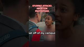 Johns Hopkins University female student attacked male abortion protesters [upl. by Belia]