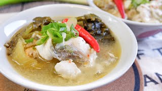 Super Easy Szechuan Fish Soup w Pickled Mustard 酸菜鱼 Chinese Hot amp Sour Fish Soup Recipe [upl. by Hendrickson]