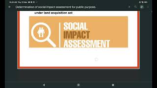 Determination of social impact assessment for public purpose [upl. by Los]